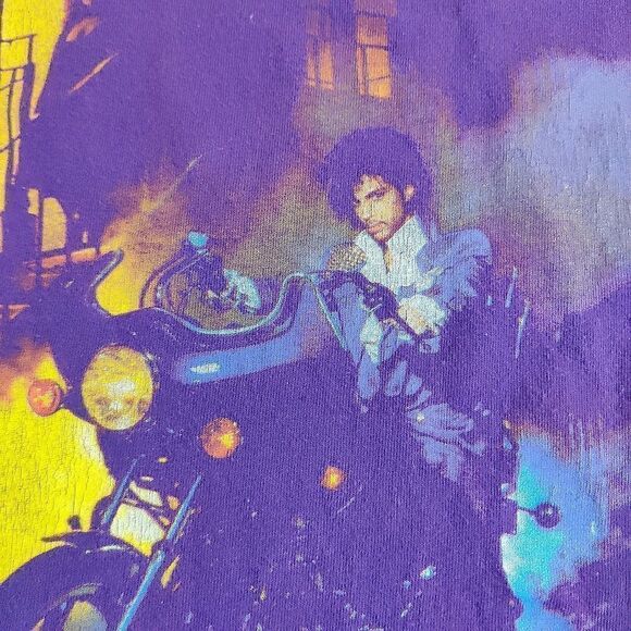 Unisex Prince Purple Rain Graphic Cotton Tee M - Picture 6 of 9